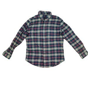 Croft & Barrow plaid flannel long sleeve multicolor button down shirt EUC